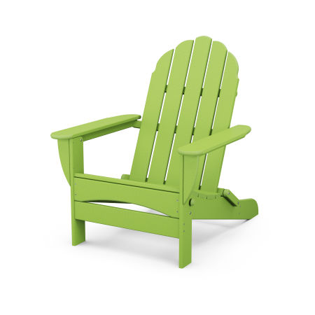 Classic Oversized Folding Adirondack Chair in Lime