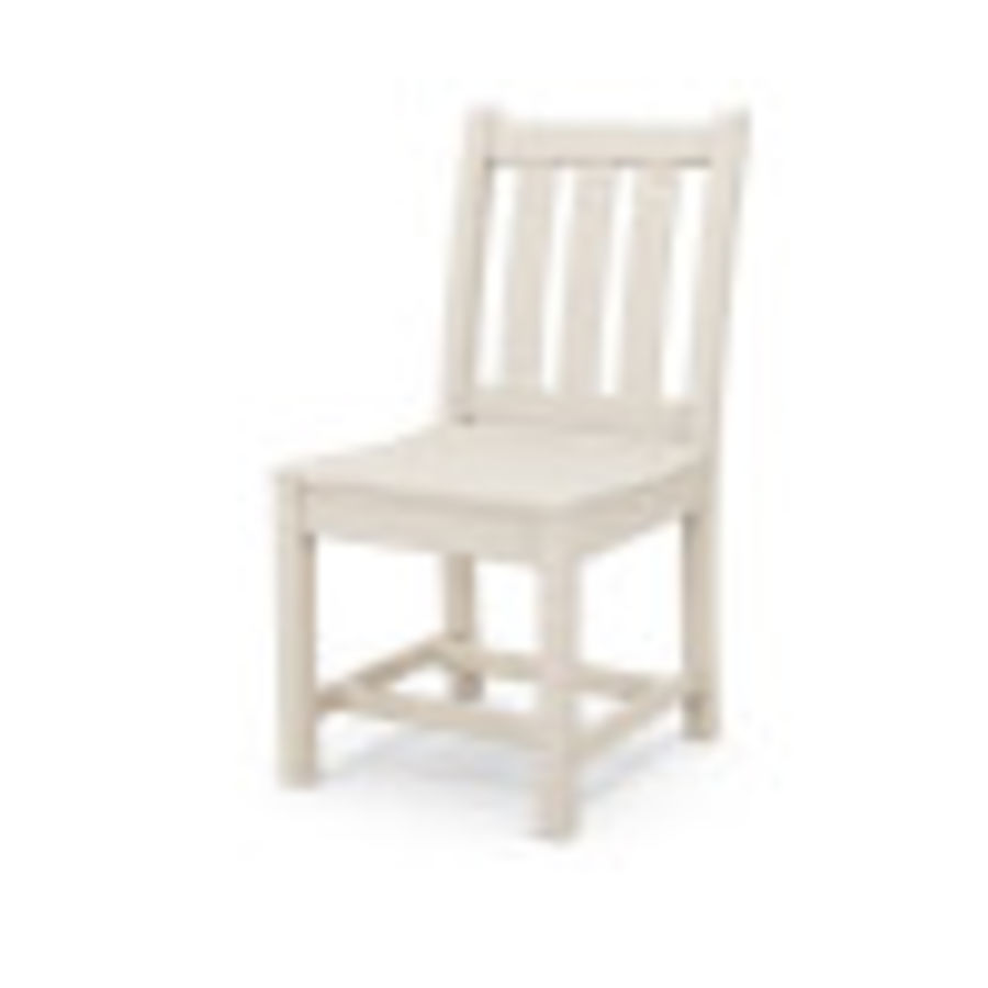 POLYWOOD Traditional Garden Dining Side Chair in Sand