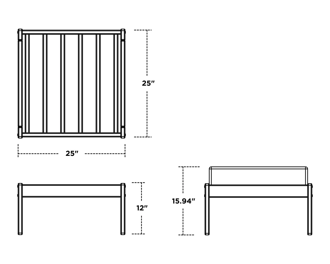 Dimensions for Cottage Deep Seating Ottoman