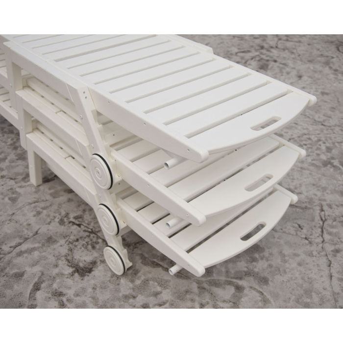POLYWOOD Nautical Chaise with Wheels