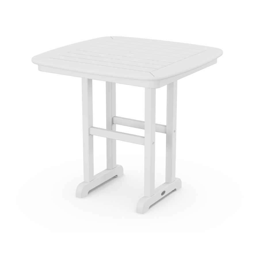 POLYWOOD Nautical 31" Dining Table in White