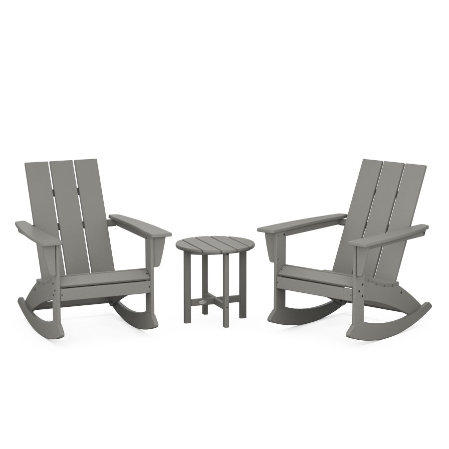 POLYWOOD Modern 3-Piece Adirondack Rocking Chair Set