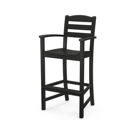 POLYWOOD La Casa Café Bar Arm Chair in Black