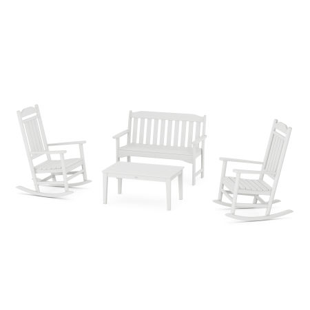 Country Living Legacy Rocking Chair 4-Piece Porch Set  in White