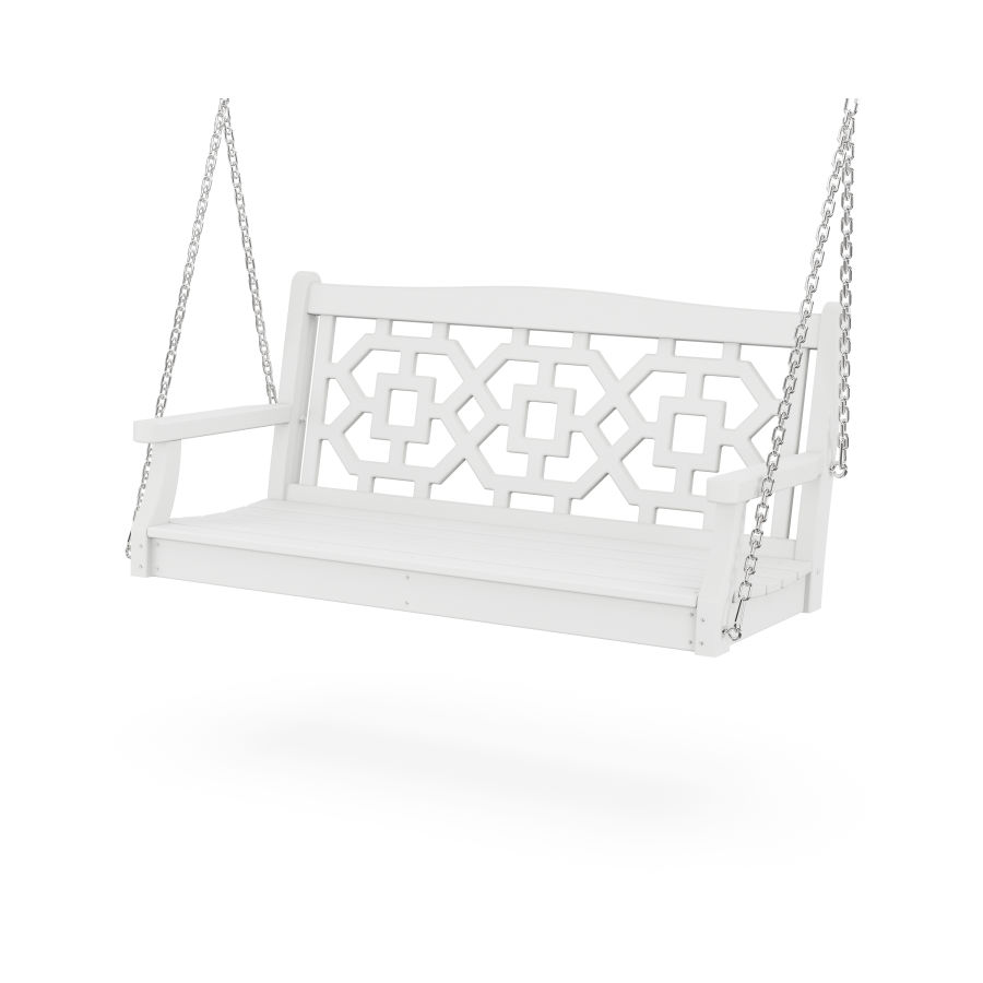 POLYWOOD Chinoiserie 48” Swing in White
