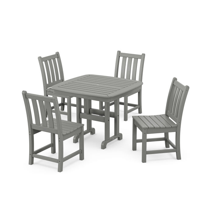 POLYWOOD Traditional Garden Side Chair 5-Piece Dining Set