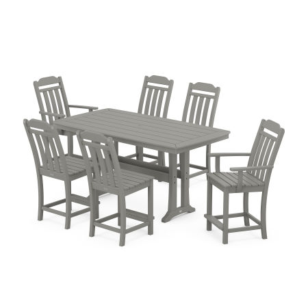 Country Living 7-Piece Counter Set with Trestle Legs
