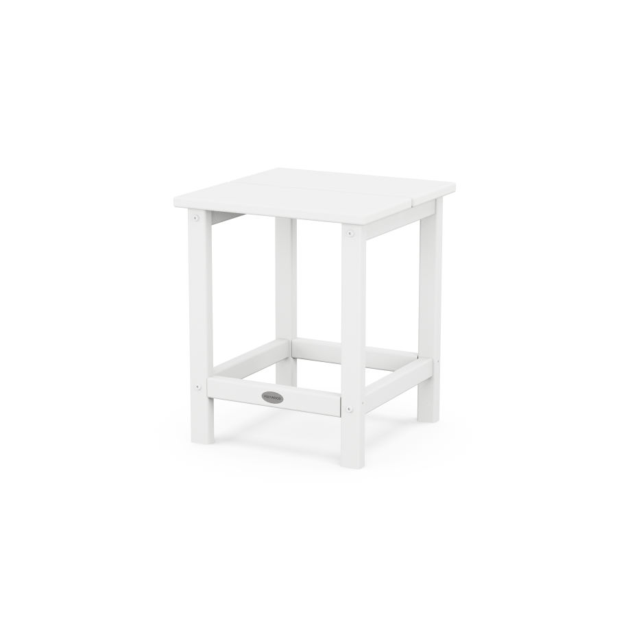 POLYWOOD Studio Square Side Table in White