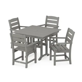 POLYWOOD Lakeside 5-Piece Farmhouse Dining Set