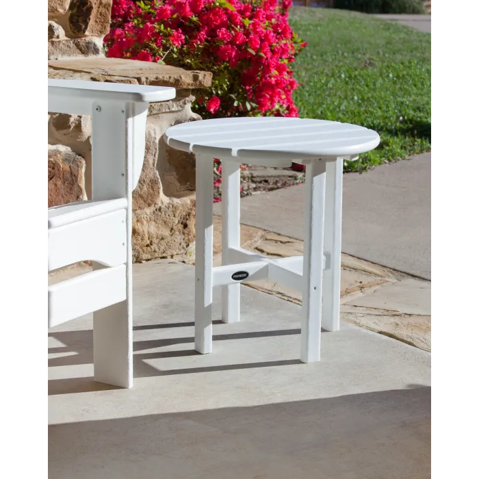 Polywood white side table discount