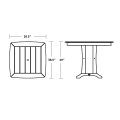 Thumbnail for Nautical Trestle 37" Dining Table