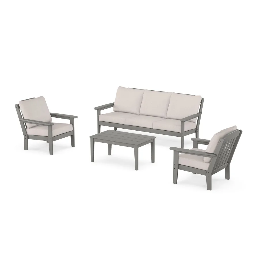 POLYWOOD Cottage 4-Piece Deep Seating Set with Sofa