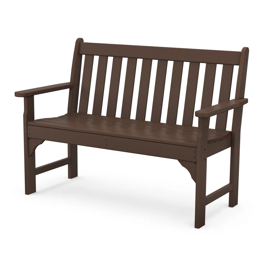 POLYWOOD Vineyard 48" Bench in Mahogany