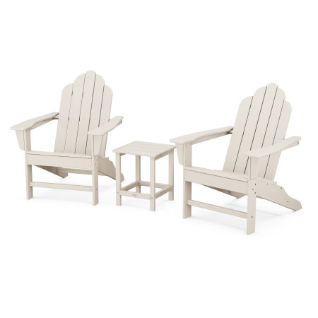 POLYWOOD Long Island Adirondack 3-Piece Set in Sand