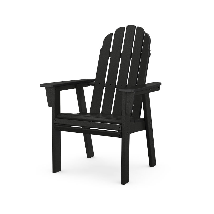 POLYWOOD Vineyard Adirondack Dining Chair in Black