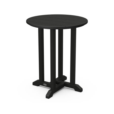 24" Round Farmhouse Bistro Table in Black