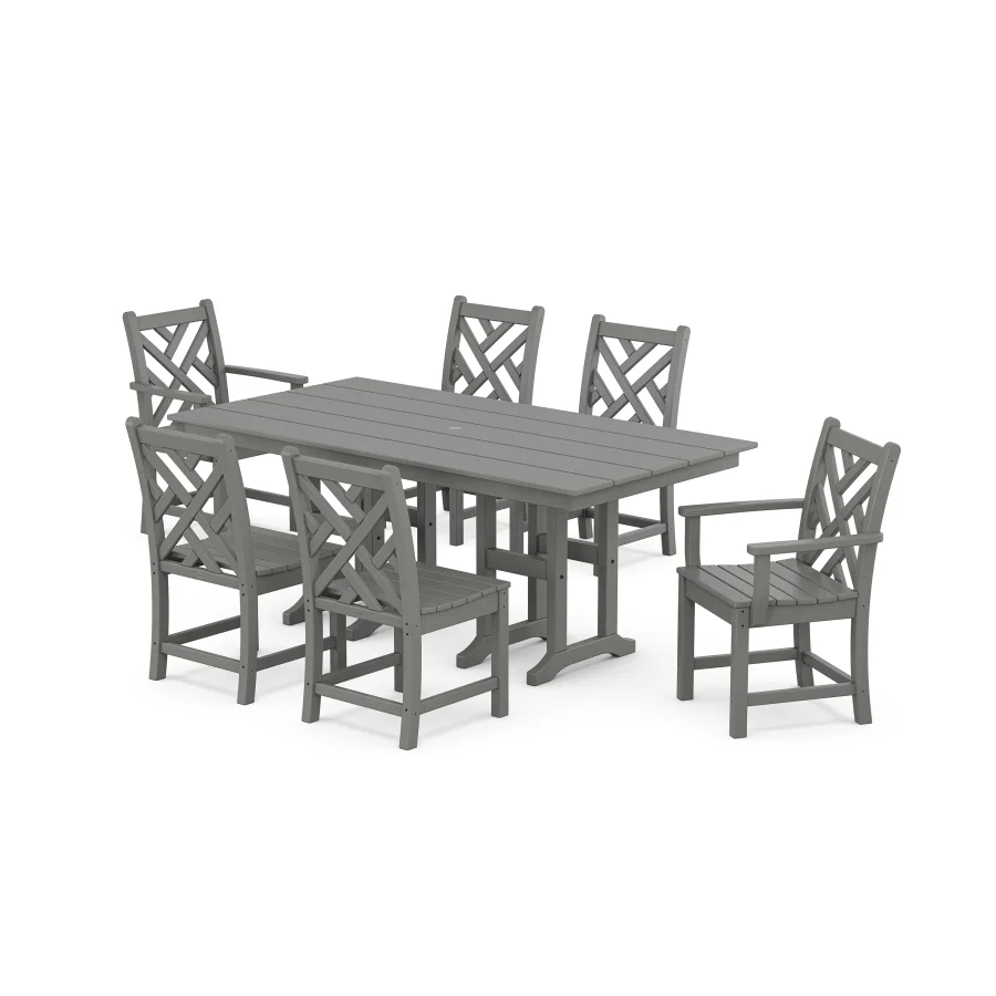 POLYWOOD Chippendale 7-Piece Farmhouse Dining Set