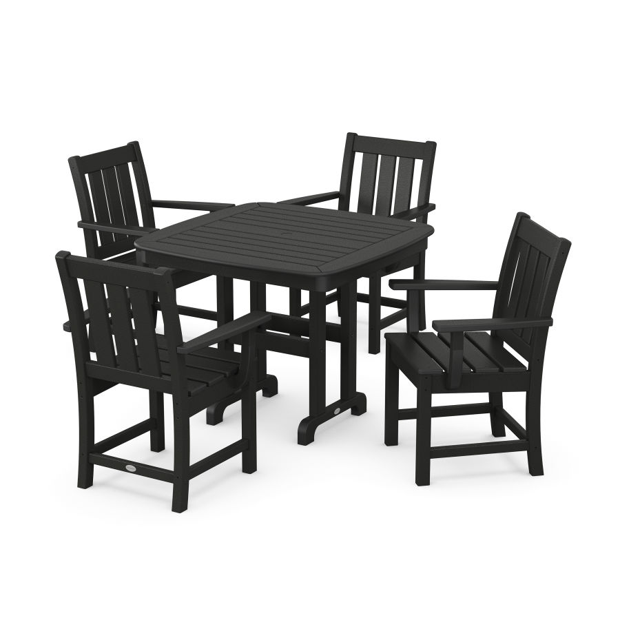 POLYWOOD Oxford 5-Piece Dining Set in Black