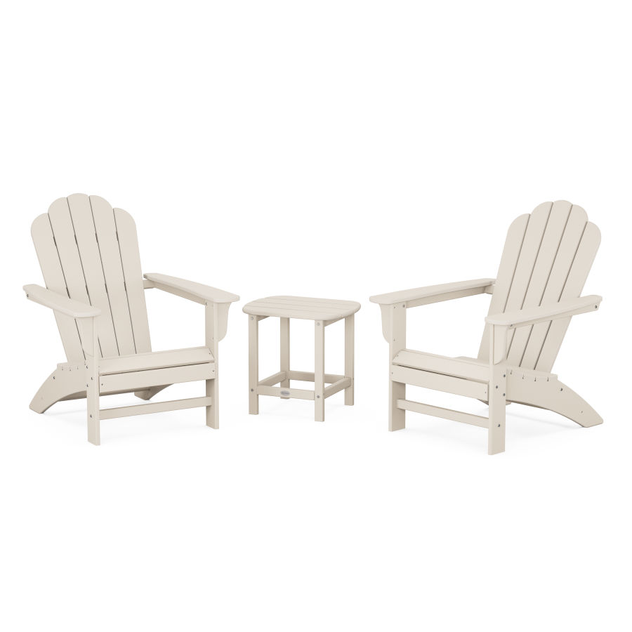 POLYWOOD Country Living Adirondack Chair 3-Piece Set in Sand