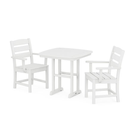 Lakeside 3-Piece Dining Set in White