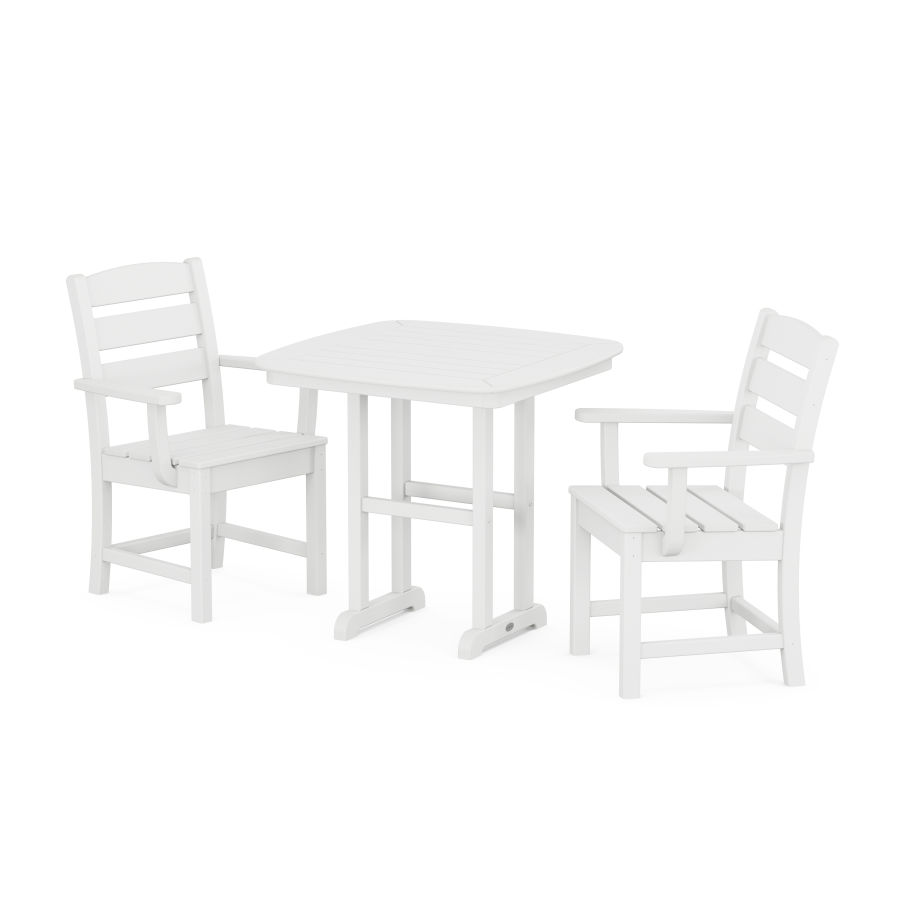 POLYWOOD Lakeside 3-Piece Dining Set in White