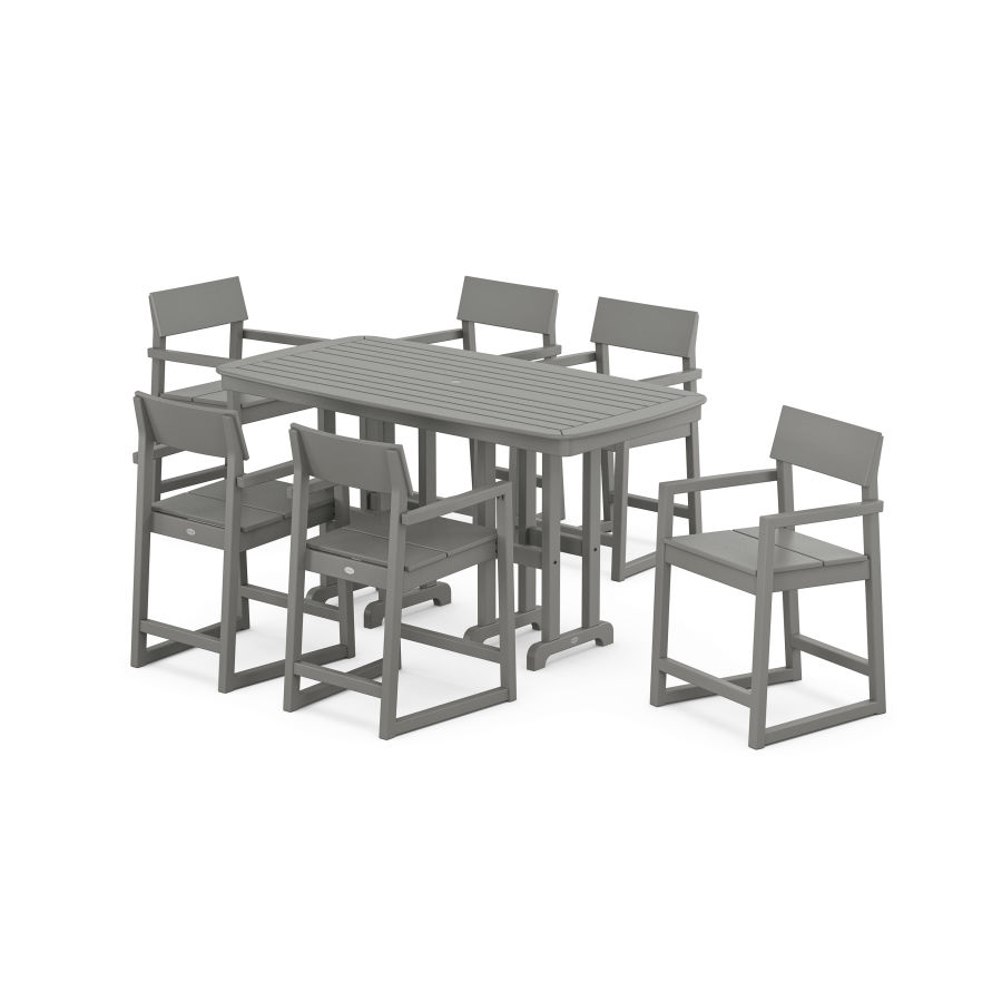 POLYWOOD EDGE Arm Chair 7-Piece Counter Set
