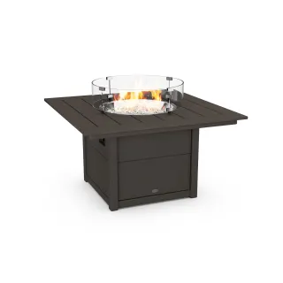 POLYWOOD Square 42" Fire Pit Table in Vintage Finish