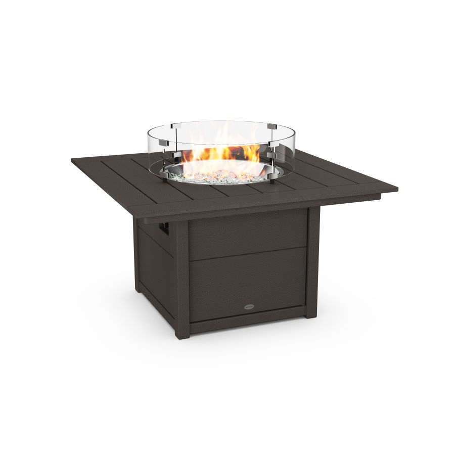POLYWOOD Square 42" Fire Pit Table in Vintage Finish