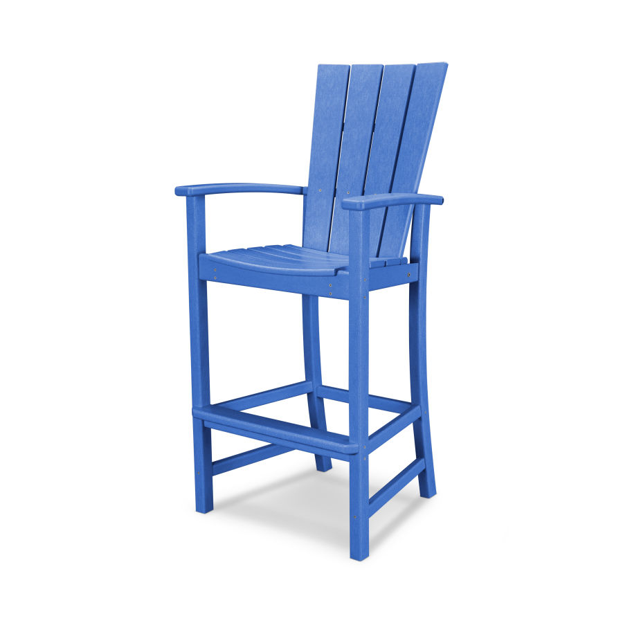 POLYWOOD Quattro Adirondack Bar Chair in Pacific Blue