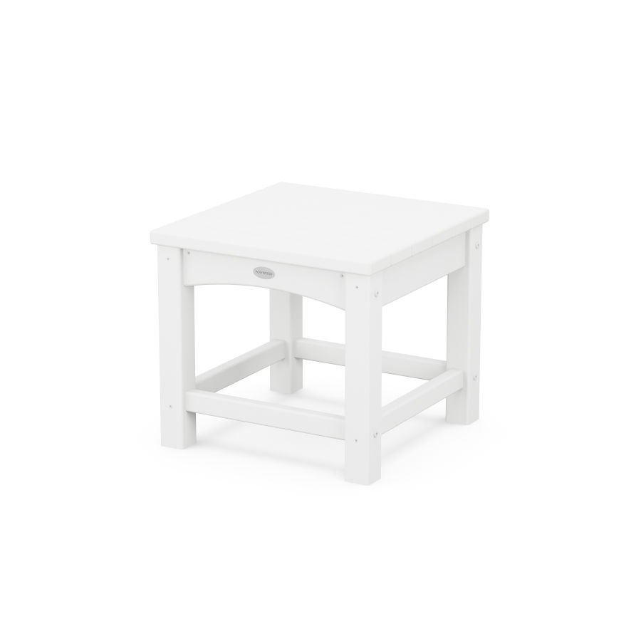 POLYWOOD Club 18" Side Table in White