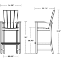 Thumbnail for Quattro Adirondack Bar Chair
