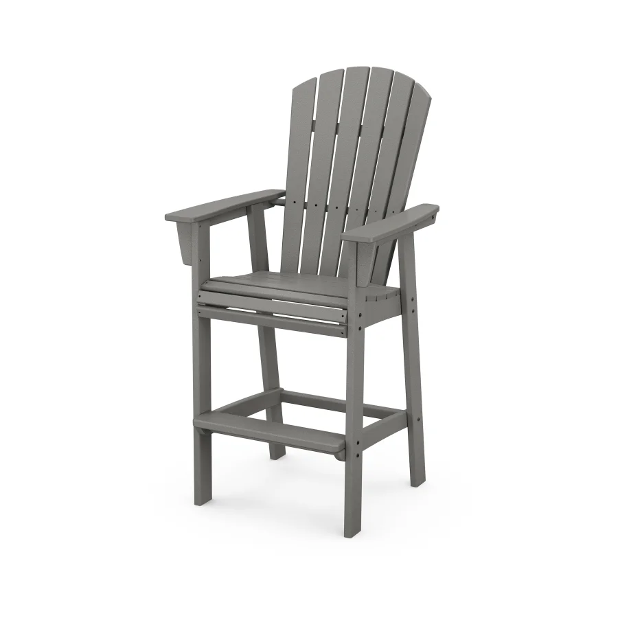 POLYWOOD Nautical Curveback Adirondack Bar Chair