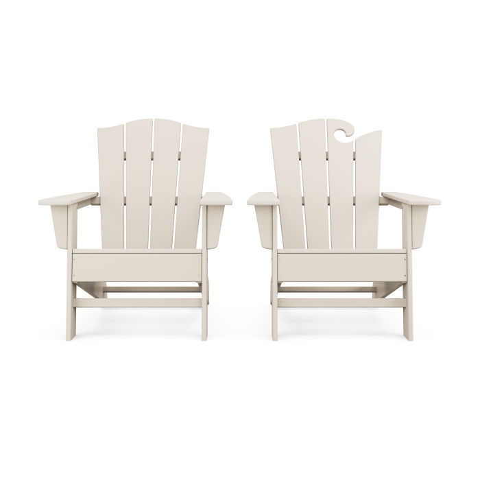 POLYWOOD Wave 2-Piece Adirondack Chair Set with The Crest Chair