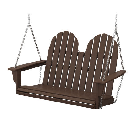 POLYWOOD Vineyard Adirondack 48" Swing in Mahogany