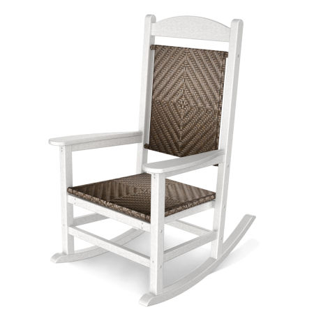 POLYWOOD Classics Woven Rocker by Ivy Terrace™ in White / Cahaba