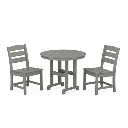 Lakeside Side Chair 3-Piece Round Dining Set