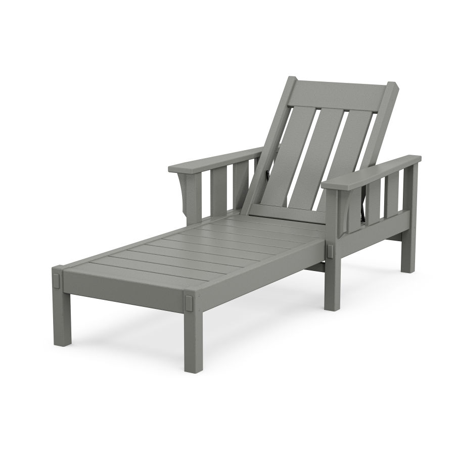 POLYWOOD Acadia Chaise Lounge in Slate Grey