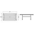 Thumbnail for Nautical Trestle 38" x 73" Dining Table