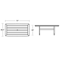 Thumbnail for Nautical Trestle 38" x 73" Dining Table
