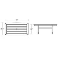 Thumbnail for Nautical Trestle 38" x 73" Dining Table
