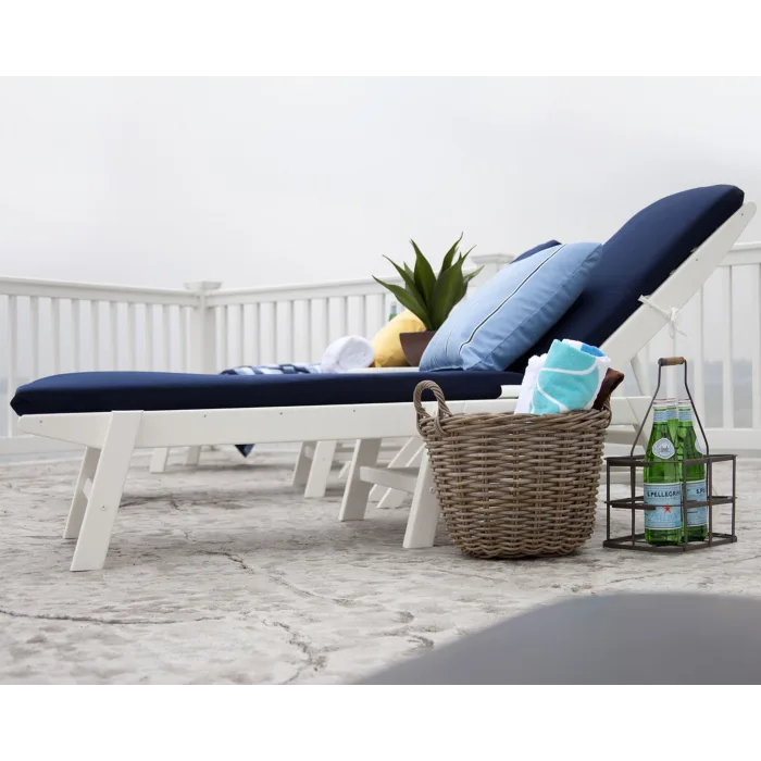 Polywood nautical chaise cushion sale