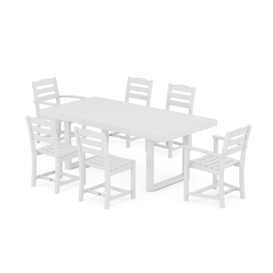 POLYWOOD La Casa Café 7-Piece Dining Set in White