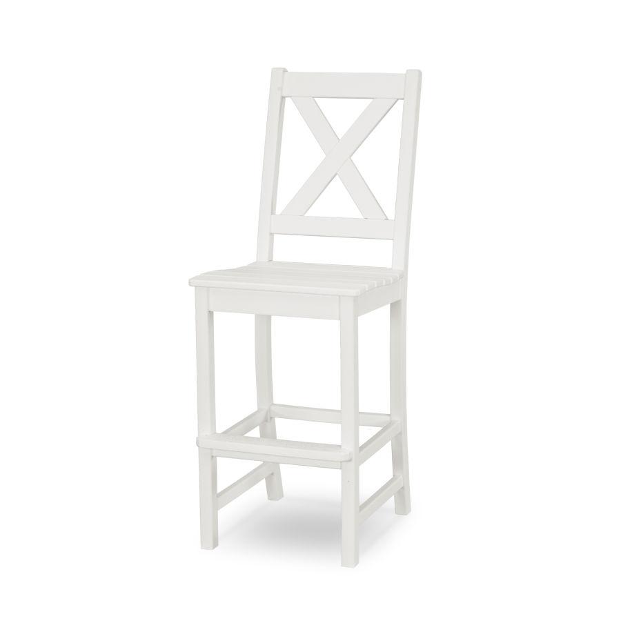 POLYWOOD Braxton Bar Side Chair in Vintage White
