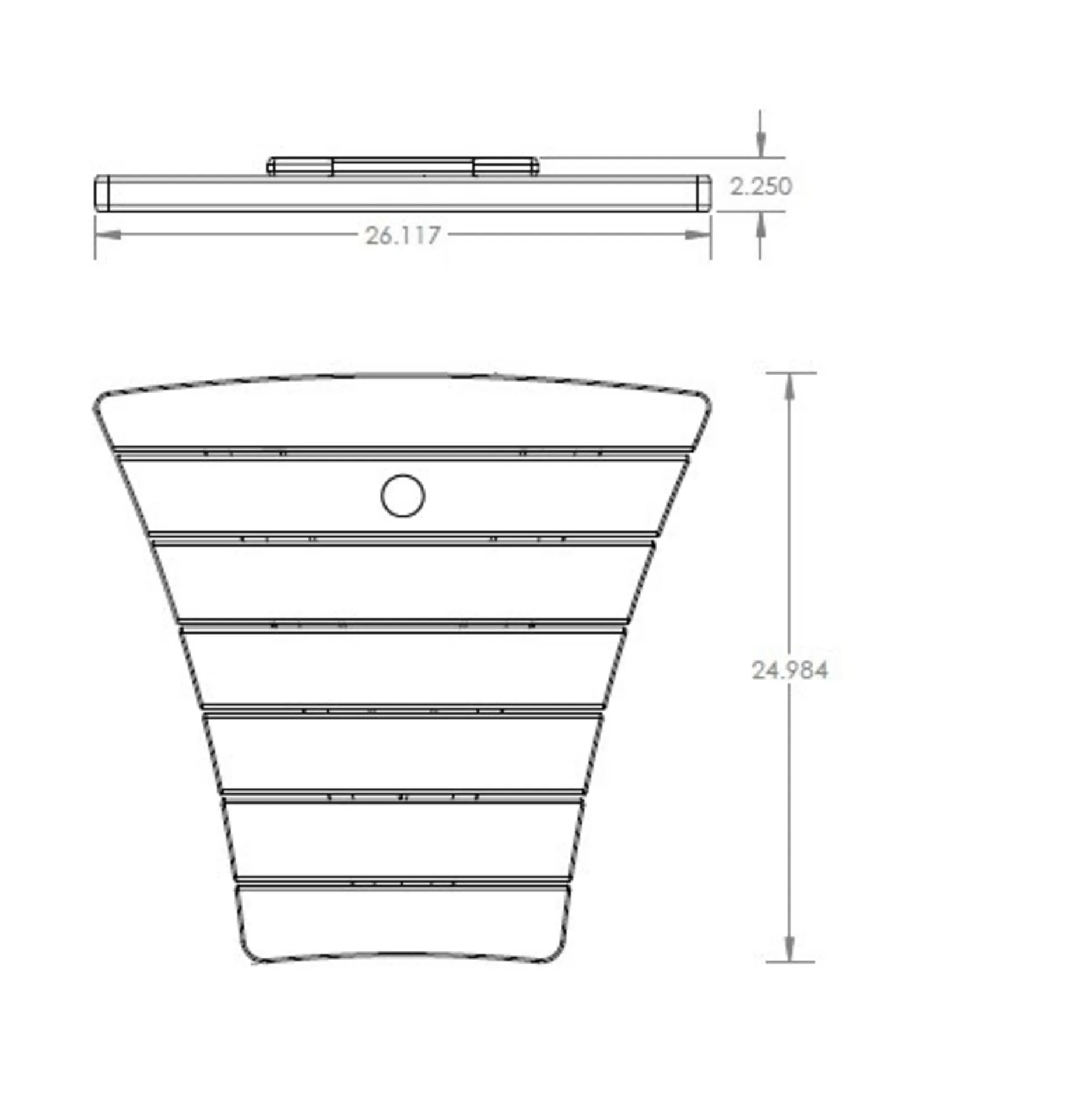 Dimensions for 600 Series Angled Adirondack Dining Connecting Table