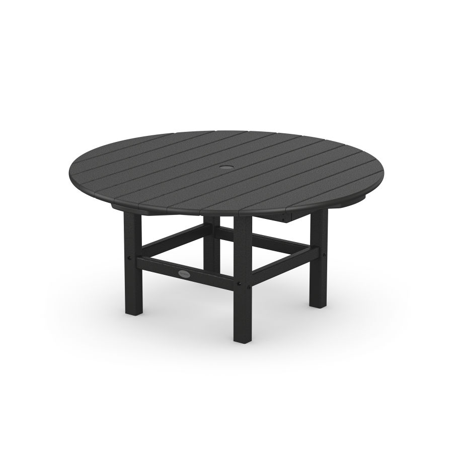 POLYWOOD Round 37" Conversation Table in Black