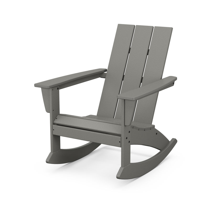 POLYWOOD Modern Adirondack Rocking Chair in Slate Grey