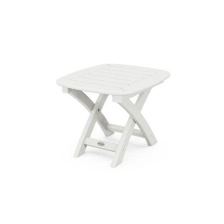 POLYWOOD Nautical 21" x 18" Side Table in Vintage White