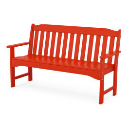 Red discount garden bench