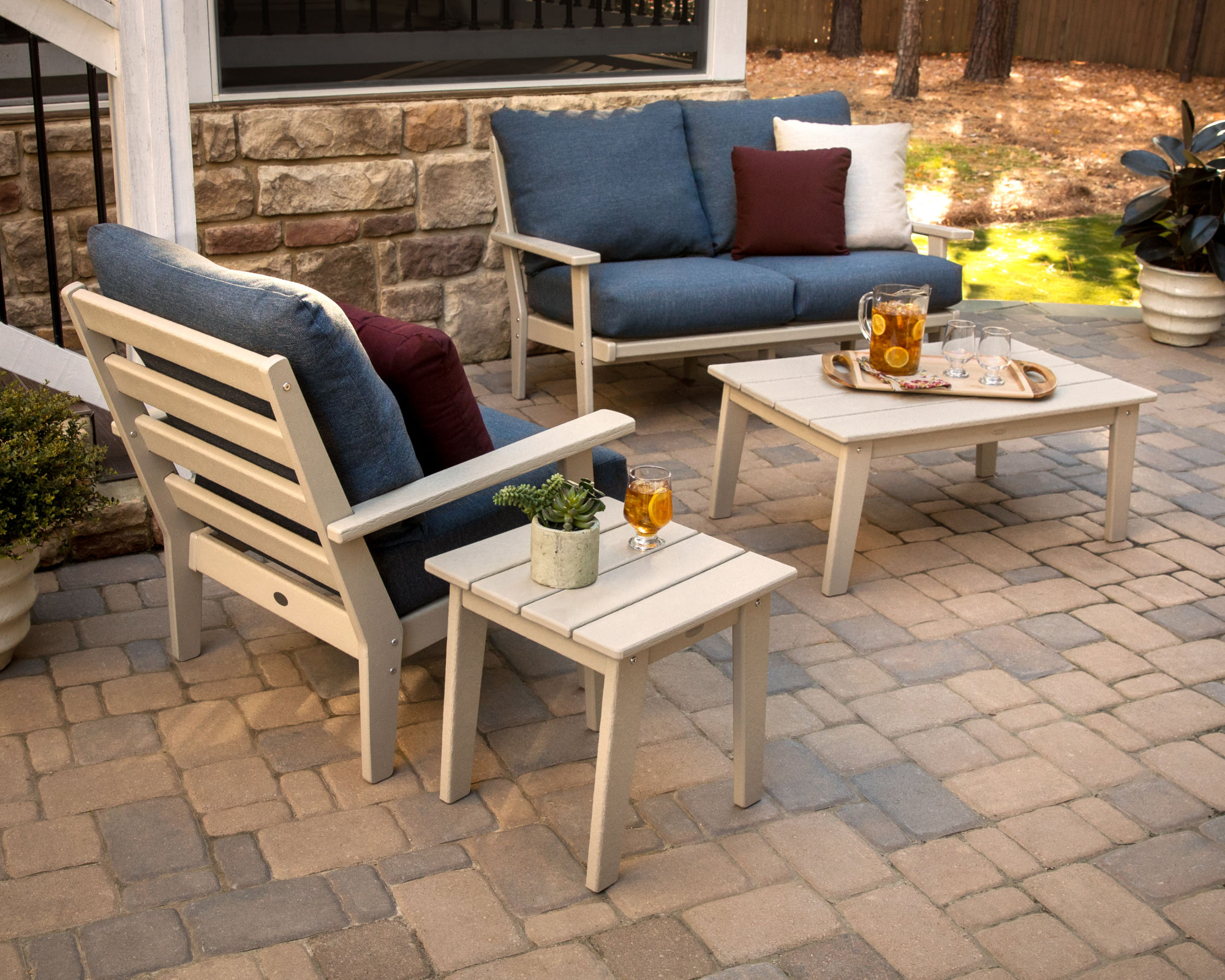 POLYWOOD Grant Park 4 Piece Deep Seating Set PWS460 2