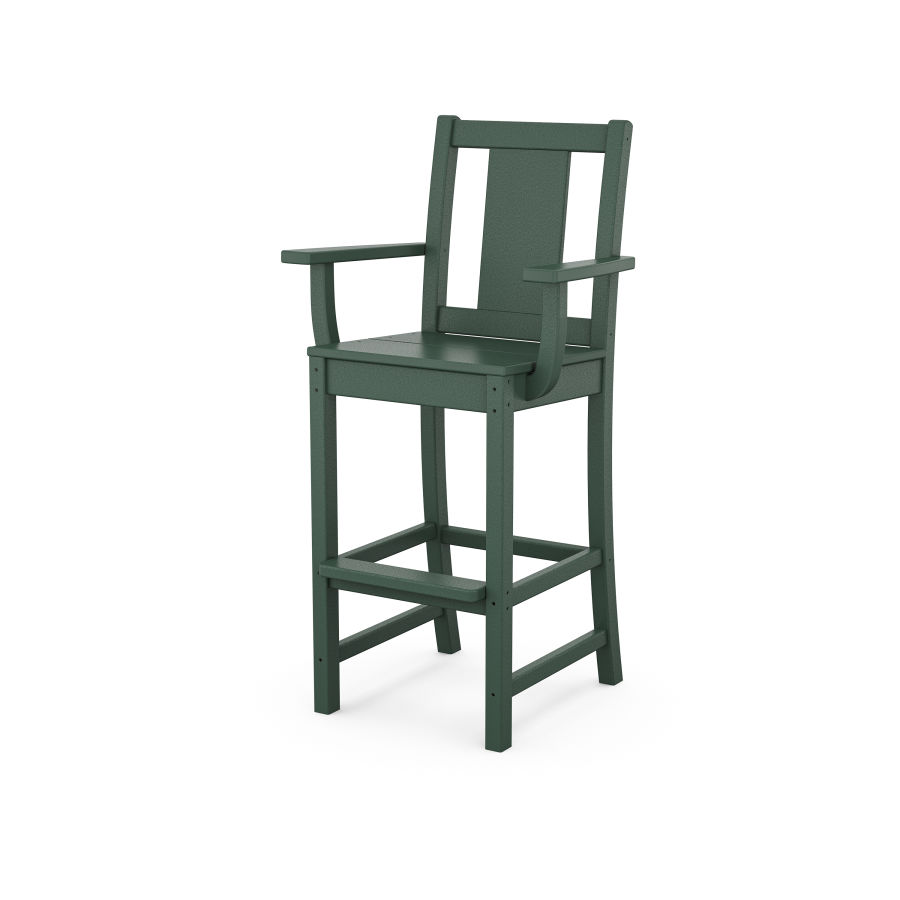 POLYWOOD Prairie Bar Arm Chair in Green